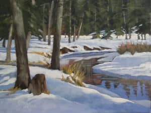 Oil painting by Ellen Lorne — Banff Scene