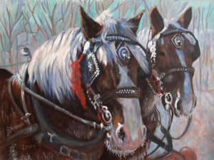 Oil painting by Ellen Lorne — Frosty Day
