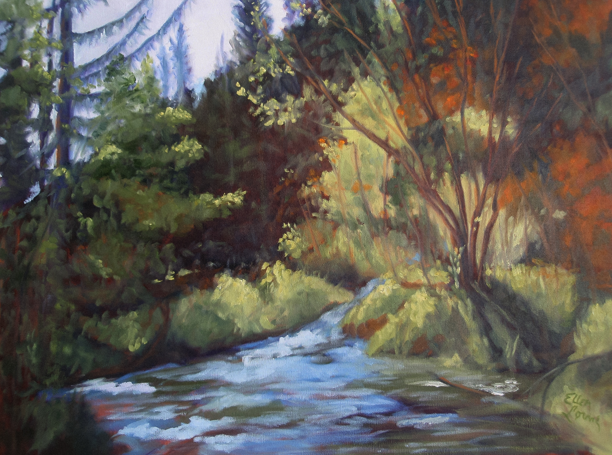 Oil painting by Ellen Lorne — Spring Thaw